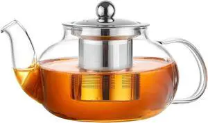 Glass Teapot Stovetop with Removable 18/8 Stainless Steel Infuser Glass Teapot Stovetop with Removable 18/8 Stainless Steel Infuser