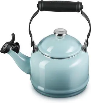 Enamel on Steel Demi Tea Kettle with Metal Finish Enamel on Steel Demi Tea Kettle with Metal Finish