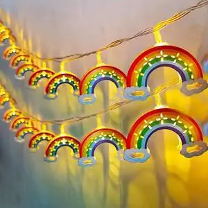 10 LED Rainbow String Lights for Kids Bedroom Battery Powered 10 LED Rainbow String Lights for Kids Bedroom Battery Powered