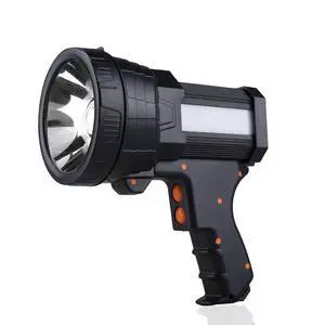 YIERBLUE Rechargeable Spotlight, Super Bright 2000,000 High Lumen LED Handheld Spotlight Long Lasting Large Flashlight Searchlight and Flood Camping Flashlight with Foldable Tripod Black YIERBLUE Rechargeable Spotlight, Super Bright 2000,000 High Lumen LED Handheld Spotlight Long Lasting Large Flashlight Searchlight and Flood Camping Flashlight with Foldable Tripod Black