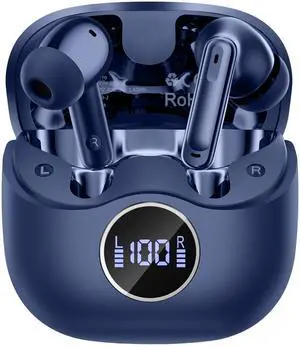 xinwld Adaptive Hybrid Active Noise Canceling 2026 Wireless Earbuds, 6 Mics ENC Clear Call Ear Buds, Hi-Res Audio Deep Bass Bluetooth 5.4 Headphones, 40H, LED, for Sports Running Gym Workout, Blue xinwld Adaptive Hybrid Active Noise Canceling 2026 Wireless Earbuds, 6 Mics ENC Clear Call Ear Buds, Hi-Res Audio Deep Bass Bluetooth 5.4 Headphones, 40H, LED, for Sports Running Gym Workout, Blue