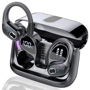Wireless Earbuds 75hrs Bluetooth 5.4 Headphone Sport, 2026 Bluetooth Earbuds Stereo Deep Bass Over Ear Bud with Earhooks, ENC Noise Cancelling Mic, IPX7 Waterproof Earphone for Gym/Running/Workout Wireless Earbuds 75hrs Bluetooth 5.4 Headphone Sport, 2026 Bluetooth Earbuds Stereo Deep Bass Over Ear Bud with Earhooks, ENC Noise Cancelling Mic, IPX7 Waterproof Earphone for Gym/Running/Workout