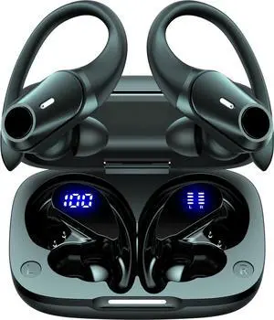 Active Noise Cancelling Ear Buds Wireless Earbuds 80H Playtime Bluetooth Headphones with LED Display Case, Hi-Res Audio Clear Calls Earphones with Over Ear Hooks for Running Gym Workout Travel Black Active Noise Cancelling Ear Buds Wireless Earbuds 80H Playtime Bluetooth Headphones with LED Display Case, Hi-Res Audio Clear Calls Earphones with Over Ear Hooks for Running Gym Workout Travel Black