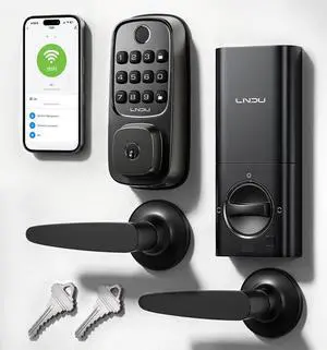 WiFi Smart Door Locks for Front Door Lock Set, Keyless Entry Door Lock Deadbolt with Handle Set, Smart Deadbolt Lock with Alexa & Google Assistant, APP Control, Voice& Fingerprint Unlock, Auto Locking WiFi Smart Door Locks for Front Door Lock Set, Keyless Entry Door Lock Deadbolt with Handle Set, Smart Deadbolt Lock with Alexa & Google Assistant, APP Control, Voice& Fingerprint Unlock, Auto Locking