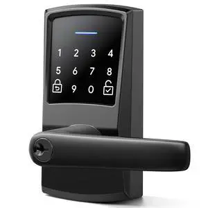 Keypad Door Lock with Handle, Nyboer Keyless Entry Digital Handle Lock, Smart Locks for Front Door, Electronic Knob with Code, Easy Installation, Matte Black Keypad Door Lock with Handle, Nyboer Keyless Entry Digital Handle Lock, Smart Locks for Front Door, Electronic Knob with Code, Easy Installation, Matte Black