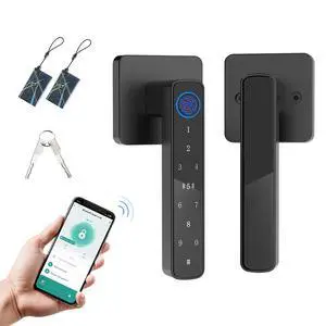 Fingerprint Door Lock-Smart Door knob, Biometric Door Locks,with App/Code/Backup Key/Fingerprint/IC Card, Smart Door Knob Keyless Entry Door Lock with Handle for Home Hotel Office Apartment Bedroom Fingerprint Door Lock-Smart Door knob, Biometric Door Locks,with App/Code/Backup Key/Fingerprint/IC Card, Smart Door Knob Keyless Entry Door Lock with Handle for Home Hotel Office Apartment Bedroom
