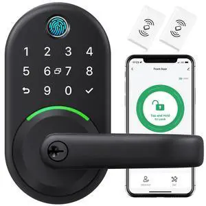 Smart Door Handle Lock with Keypad: Yamiry Fingerprint Smart Knob - Keyless Entry Digital Lock for Front Door - Deadbolt with APP - Generate Passcode Remotely - DIY Installation Smart Door Handle Lock with Keypad: Yamiry Fingerprint Smart Knob - Keyless Entry Digital Lock for Front Door - Deadbolt with APP - Generate Passcode Remotely - DIY Installation