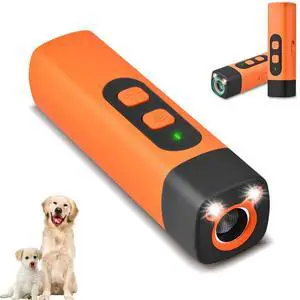 warmow Dog Bark Deterrent Devices, Rechargeable Anti Barking Device for Dogs, 3 Modes & LED Light Ultrasonic Dog Trainer Indoor Outdoor, Suitable for Training to Improve Bad Behavior (Orange) warmow Dog Bark Deterrent Devices, Rechargeable Anti Barking Device for Dogs, 3 Modes & LED Light Ultrasonic Dog Trainer Indoor Outdoor, Suitable for Training to Improve Bad Behavior (Orange)