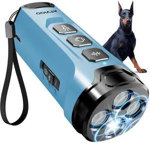 Dog Bark Deterrent Devices - Humane & Effective Training Dog, Stop No More Barking with 3X Ultrasonic Emitters (Light Blue) Dog Bark Deterrent Devices - Humane & Effective Training Dog, Stop No More Barking with 3X Ultrasonic Emitters (Light Blue)