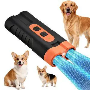 Dog Bark Deterrent Device Rechargeable,Anti Bark Tool for Dogs,Ultrasonic Dual Emitter 50ft Safe Correction Tools to Control Dog's Bark 25KHz,Trainer Barking Silencer Indoor&Outdoor with Flashlight Dog Bark Deterrent Device Rechargeable,Anti Bark Tool for Dogs,Ultrasonic Dual Emitter 50ft Safe Correction Tools to Control Dog's Bark 25KHz,Trainer Barking Silencer Indoor&Outdoor with Flashlight