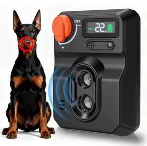 Ultrasonic Dog Bark Deterrent Device - Anti Barking Device for Dogs, 4-Mode Dog Silencer 50Ft Range Bark Control for Indoor & Outdoor, AI-Powered Stop Barking Dog Devices, Rechargeable & Weatherproof Ultrasonic Dog Bark Deterrent Device - Anti Barking Device for Dogs, 4-Mode Dog Silencer 50Ft Range Bark Control for Indoor & Outdoor, AI-Powered Stop Barking Dog Devices, Rechargeable & Weatherproof