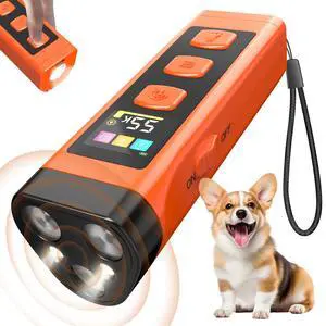 Dog Bark Deterrent Device, 3X Ultrasonic Dog Trainer, Anti Barking Device with 65FT Range, Humane Bark Control for Dogs, 3 Training Modes, Works Indoors & Outdoors Dog Bark Deterrent Device, 3X Ultrasonic Dog Trainer, Anti Barking Device with 65FT Range, Humane Bark Control for Dogs, 3 Training Modes, Works Indoors & Outdoors