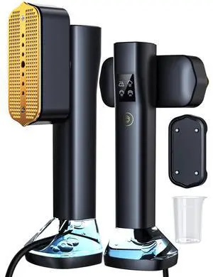 Steamer for Clothes,Portable Handheld Garment Steamer, 200ml Capacity,1000W 15s Fast Heat-UP, Leak-Proof Fabric Quick Wrinkle Remover Ceramic Panel, 2-in-1 Dry & Wet Iron for Home and Travel -Golden Steamer for Clothes,Portable Handheld Garment Steamer, 200ml Capacity,1000W 15s Fast Heat-UP, Leak-Proof Fabric Quick Wrinkle Remover Ceramic Panel, 2-in-1 Dry & Wet Iron for Home and Travel -Golden