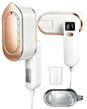 Travel Steamer for Clothes, 2-in-1 Handheld Garment Steamer Iron, 180° Rotatable Handle, 15s Fast Heat-up, 1200W Dry & Wet Ironing Machine, Ceramic Soleplate, White Travel Steamer for Clothes, 2-in-1 Handheld Garment Steamer Iron, 180° Rotatable Handle, 15s Fast Heat-up, 1200W Dry & Wet Ironing Machine, Ceramic Soleplate, White