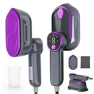 Travel Steamer for Clothes, 2 in 1 Clothes Steamer Handheld, 1200W 4 Modes 10s Fast Heat-Up, 180° Rotating Handle Ceramic Soleplate, 6.23FT Extended Power Cord, for Travel Home Office Travel Steamer for Clothes, 2 in 1 Clothes Steamer Handheld, 1200W 4 Modes 10s Fast Heat-Up, 180° Rotating Handle Ceramic Soleplate, 6.23FT Extended Power Cord, for Travel Home Office