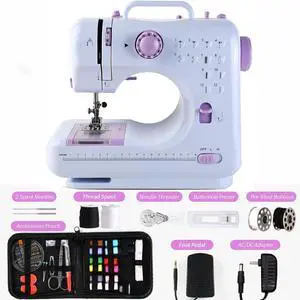 Sewing Machine for beginners with 12 Built-in Stitches mini sewing with Accessory Kit, small sewing machine machine 2 Speed with Foot Pedal Sewing Machine for beginners with 12 Built-in Stitches mini sewing with Accessory Kit, small sewing machine machine 2 Speed with Foot Pedal