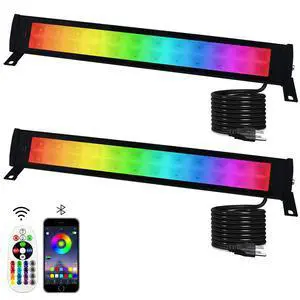 2 Pack 50W RGB Wall Washer, Stage Wash Light Bar, RGB Light Bar for Hotel, Billboard, Building, Commercial, Birthday Party, Garden, Stage Lighting, Wall Display 2 Pack 50W RGB Wall Washer, Stage Wash Light Bar, RGB Light Bar for Hotel, Billboard, Building, Commercial, Birthday Party, Garden, Stage Lighting, Wall Display