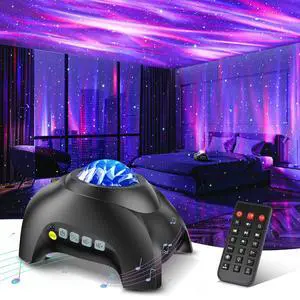 Northern Galaxy Light Aurora Projector with 33 Light Effects, Night Lights LED Star Projector for Bedroom Nebula Lamp, Remote Control, White Noises, Bluetooth Speaker for Parties Black Northern Galaxy Light Aurora Projector with 33 Light Effects, Night Lights LED Star Projector for Bedroom Nebula Lamp, Remote Control, White Noises, Bluetooth Speaker for Parties Black