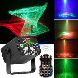 Enjoyedled DJ Disco Stage Party Lights with Northern Laser Light Effect | RGB Led Sound Activated, Strobe Lighting with Remote Control for Indoor Birthday Karaoke Club KTV, USB Enjoyedled DJ Disco Stage Party Lights with Northern Laser Light Effect | RGB Led Sound Activated, Strobe Lighting with Remote Control for Indoor Birthday Karaoke Club KTV, USB