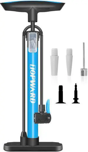 Bicycle Tire Pump Portable, Hand Air Pump for Bike Exercise Balls Inflatables, Fits Presta & Schrader Valve, Bike Floor Pump with Ball Pump Needle for Soccer Volleyball Basketball Inflator Bicycle Tire Pump Portable, Hand Air Pump for Bike Exercise Balls Inflatables, Fits Presta & Schrader Valve, Bike Floor Pump with Ball Pump Needle for Soccer Volleyball Basketball Inflator