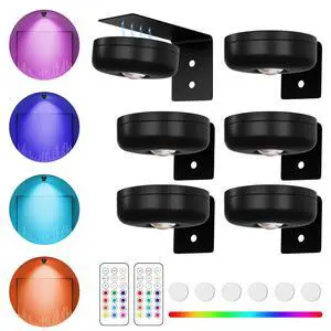 Battery Operated Painting Light, Magnetic Picture Light with Remote Dimmable and Timer, 13 Color RGB Wall Decor Puck Lights,Art Display Light for Picture Frame Paintings 6 Black Battery Operated Painting Light, Magnetic Picture Light with Remote Dimmable and Timer, 13 Color RGB Wall Decor Puck Lights,Art Display Light for Picture Frame Paintings 6 Black