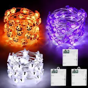 cshare Halloween String Lights, Pumpkin Ghost Bats Mini Halloween Lights with Timer Indoor Battery Operated 9.8ft 30LED Trick or Treat Decorations for Home Decor Indoor Party Holiday cshare Halloween String Lights, Pumpkin Ghost Bats Mini Halloween Lights with Timer Indoor Battery Operated 9.8ft 30LED Trick or Treat Decorations for Home Decor Indoor Party Holiday