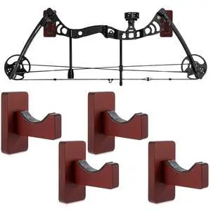 4 Pcs Bow Rack Wall Mount Wooden Hanger Bow Hook Storage Rack Wall Mount Holder Adjustable Display Stand Recurve Shop Display Gun Archery Rifle Sword Home Office Samurai Sword (Walnut Color) 4 Pcs Bow Rack Wall Mount Wooden Hanger Bow Hook Storage Rack Wall Mount Holder Adjustable Display Stand Recurve Shop Display Gun Archery Rifle Sword Home Office Samurai Sword (Walnut Color)