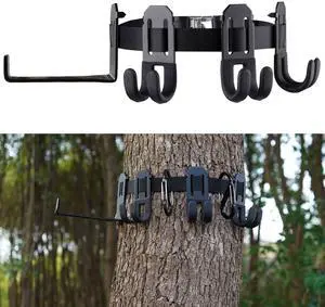 Treestand Strap Gear Hangers Comes with 3 Metal Gear Hooks and 1 Bow Hanger, for Tree Stand Platform Hunting Gears Treestand Strap Gear Hangers Comes with 3 Metal Gear Hooks and 1 Bow Hanger, for Tree Stand Platform Hunting Gears