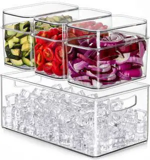 Hudgan Large Taco Bar Serving Set for Party with 3 Separate Containers, Mimosa Bar Accessories with Lids, Chilled Condiment Caddy Organizer for Salad, Fruit, Party Garnish Hudgan Large Taco Bar Serving Set for Party with 3 Separate Containers, Mimosa Bar Accessories with Lids, Chilled Condiment Caddy Organizer for Salad, Fruit, Party Garnish