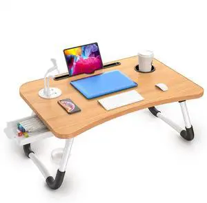 Elekin Laptop Desk for Bed,Portable Folding Lap Desk Bed Table Standing Work Table Bed Tray with 4 USB Port/Cup Holder/Drawer for Bed Couch/Sofa Wooden Elekin Laptop Desk for Bed,Portable Folding Lap Desk Bed Table Standing Work Table Bed Tray with 4 USB Port/Cup Holder/Drawer for Bed Couch/Sofa Wooden