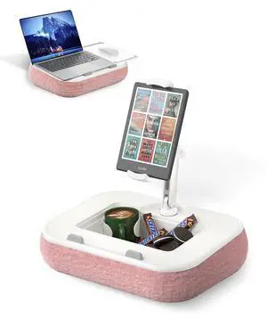 Viozon Kindle Pillow Stand Holder, Phone Holder for Bed, Laptop Lap Desk with Mouse Pad,Compatible with 4.7-13" Kindle/Tablet/Phone,10-15" Laptop, Snack Bowl&Cup Attachment&Detachable 360° Stand Arm,P Viozon Kindle Pillow Stand Holder, Phone Holder for Bed, Laptop Lap Desk with Mouse Pad,Compatible with 4.7-13" Kindle/Tablet/Phone,10-15" Laptop, Snack Bowl&Cup Attachment&Detachable 360° Stand Arm,P