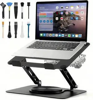Laptop Cooling Stand with 2 Detachable Fans, 360° Rotating Adjustable Laptop Stand, Carbon Steel Ergonomic Laptop Riser, Anti-Slip Base for 10-17.3" Notebook MacBook, Office Home Gaming Laptop Cooling Stand with 2 Detachable Fans, 360° Rotating Adjustable Laptop Stand, Carbon Steel Ergonomic Laptop Riser, Anti-Slip Base for 10-17.3" Notebook MacBook, Office Home Gaming