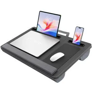 Potuopy Laptop Lap Desk, Portable Bed Table Tray for Laptop Fit 17" Laptops | Lightweight Lap Desk for Laptop with Carry Handle & 2 Mouse Pad, Lap Desk with Cusion for Working & Writing on Couch Recli Potuopy Laptop Lap Desk, Portable Bed Table Tray for Laptop Fit 17" Laptops | Lightweight Lap Desk for Laptop with Carry Handle & 2 Mouse Pad, Lap Desk with Cusion for Working & Writing on Couch Recli