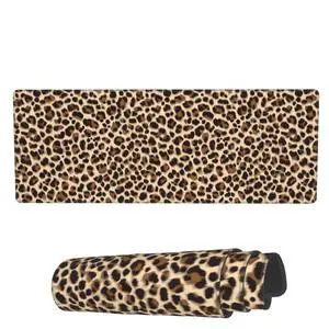 Light Brown Leopard Cheetah Animal Print Large Mouse Pad Extended Gaming Mousepad 31.5X11.8 Inch XL Big Computer Keyboard Desk Mat with Non-Slip Base and Stitched Edges for Home Game Office Light Brown Leopard Cheetah Animal Print Large Mouse Pad Extended Gaming Mousepad 31.5X11.8 Inch XL Big Computer Keyboard Desk Mat with Non-Slip Base and Stitched Edges for Home Game Office