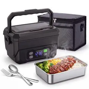 Heated Lunch Box for Men, Cordless Electric Self Heating Lunchbox, 22500mAh Rechargeable Battery Powered Food Warmer, Portable Reheatable 1.5L Stainless Steel, Scheduled Heating for work Heated Lunch Box for Men, Cordless Electric Self Heating Lunchbox, 22500mAh Rechargeable Battery Powered Food Warmer, Portable Reheatable 1.5L Stainless Steel, Scheduled Heating for work