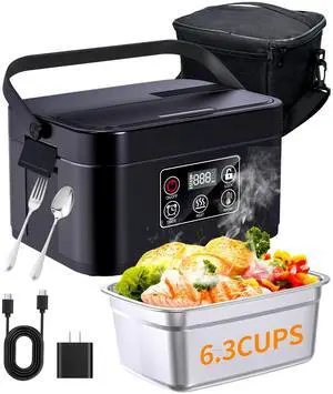 Cordless Electric Lunch Box, Heated Lunch Box Battery Powered Automatic Heating 1.5L Portable Lunchbox Food Warmer for Outdoor, Car, Truck, Work, Travel Cordless Electric Lunch Box, Heated Lunch Box Battery Powered Automatic Heating 1.5L Portable Lunchbox Food Warmer for Outdoor, Car, Truck, Work, Travel