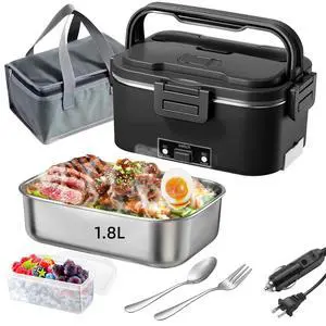 Electric Lunch Box for Adults 1.8L-100W Heated Lunch Box Food Warmer, ON/OFF Power Switch 12/24V/110V, home/Car/Office/Truck (Black) 1.8L Portable Fast Heating Electric Lunch Box for Adults 1.8L-100W Heated Lunch Box Food Warmer, ON/OFF Power Switch 12/24V/110V, home/Car/Office/Truck (Black) 1.8L Portable Fast Heating
