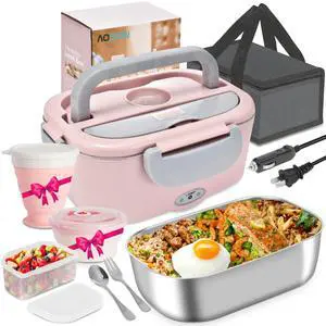 Electric Lunch Box for Adults, 80W Portable Food Warmer. | Heated Lunch Box, 3-IN-1 80W Self Portable Food Warmer, For Car/Truck/Office, Upgraded Leak-Proof Stainless Steel Container Electric Lunch Box for Adults, 80W Portable Food Warmer. | Heated Lunch Box, 3-IN-1 80W Self Portable Food Warmer, For Car/Truck/Office, Upgraded Leak-Proof Stainless Steel Container