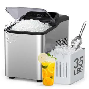 Typhur Nugget Ice Maker Countertop, Self-Cleaning Pump, 35lb/24H, Stainless | Crushed Pebble Ice Machine with Pellet Ice, 8 Packs Cleaner, Dual Ice Scoops, Compact Design for Home, Kitchen, Party, RV Typhur Nugget Ice Maker Countertop, Self-Cleaning Pump, 35lb/24H, Stainless | Crushed Pebble Ice Machine with Pellet Ice, 8 Packs Cleaner, Dual Ice Scoops, Compact Design for Home, Kitchen, Party, RV