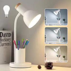 Desk Lamp, LED Desk Lamps for Home Office, 3 Color Modes Eye-Caring Reading Light, Flexible Gooseneck Desk Light with Pen Holder, Table Lamp for Bedroom Bedside College Dorm Study Room (White lamp) Desk Lamp, LED Desk Lamps for Home Office, 3 Color Modes Eye-Caring Reading Light, Flexible Gooseneck Desk Light with Pen Holder, Table Lamp for Bedroom Bedside College Dorm Study Room (White lamp)