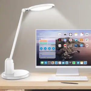 Kitloo Desk Lamps for Home Office with Stable Base, 1000LM Ultra Bright Eye-Caring Desk Light, 3000K-6000K Dimmable Table Lamp with Stepless Dimming & Timing Function for Work, Reading, Bedroom Kitloo Desk Lamps for Home Office with Stable Base, 1000LM Ultra Bright Eye-Caring Desk Light, 3000K-6000K Dimmable Table Lamp with Stepless Dimming & Timing Function for Work, Reading, Bedroom