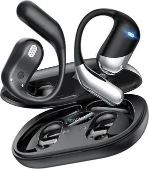 Paekole Open Ear Earbuds, Over Ear Bluetooth 6.1 Translation Headphone | Bone Conduction Earbuds with Earhooks, LEDigital Display, IP55 Waterproof, Lightweight for Running, Fitness, Workouts, Travel Paekole Open Ear Earbuds, Over Ear Bluetooth 6.1 Translation Headphone | Bone Conduction Earbuds with Earhooks, LEDigital Display, IP55 Waterproof, Lightweight for Running, Fitness, Workouts, Travel