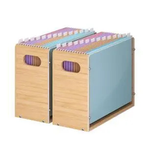Sbanmao Acrylic Wall File Organizer, Hanging File Folder Organizer with Handle, Bamboo File Box File Crate Storage Box, Portable Filing Organizer for Home Office Classroom (Letter Size, 2 Pack) Sbanmao Acrylic Wall File Organizer, Hanging File Folder Organizer with Handle, Bamboo File Box File Crate Storage Box, Portable Filing Organizer for Home Office Classroom (Letter Size, 2 Pack)