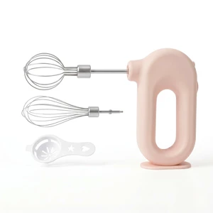 Colorful Mini Cordless Hand Mixer, Self-Standing USB Rechargeable Handheld Egg Beater with 4 Speeds & 2 Whisks, Lightweight Portable Electric Whisk for Kitchen Baking and Cooking(Pink) Colorful Mini Cordless Hand Mixer, Self-Standing USB Rechargeable Handheld Egg Beater with 4 Speeds & 2 Whisks, Lightweight Portable Electric Whisk for Kitchen Baking and Cooking(Pink)
