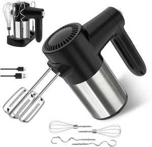 binROC Cordless Electric Hand Mixer, 7-Speed with Storage Base, Black binROC Cordless Electric Hand Mixer, 7-Speed with Storage Base, Black