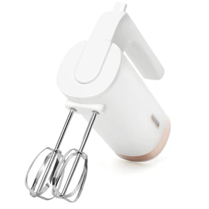Cordless Hand Mixer Electric, 3-Speed with Whisk, White Cordless Hand Mixer Electric, 3-Speed with Whisk, White
