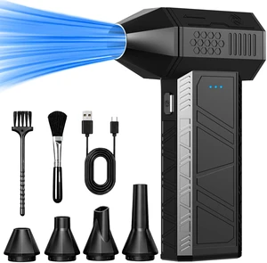 Compressed Air Duster-110000 RPM Super Power Electric Air Duster, 3-Speed Adjustable Rechargeable Cordless Air Blower with Fast Charging, 4 Nozzle for PC, Keyboard, Car, Home, Outdoor Compressed Air Duster-110000 RPM Super Power Electric Air Duster, 3-Speed Adjustable Rechargeable Cordless Air Blower with Fast Charging, 4 Nozzle for PC, Keyboard, Car, Home, Outdoor