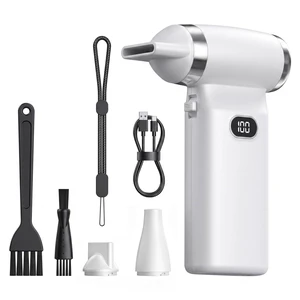 Electric Compressed Air Duster Cordless: 60 MPH High Wind Speed Mini White Air Blower for Electronics Portable Computer Cleaner Hand Keyboard Cleaning Powerful Duster for Car, Fans and Other Sences Electric Compressed Air Duster Cordless: 60 MPH High Wind Speed Mini White Air Blower for Electronics Portable Computer Cleaner Hand Keyboard Cleaning Powerful Duster for Car, Fans and Other Sences