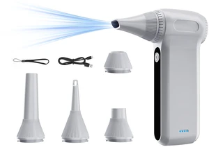 Compressed Air Duster, Ergonomic Design 250,000 RPM Compressed Canned Air Alternative, 3-Gear Powerful Blower for Computer Keyboard, PC Cleaning,Appliance,Car,Home and Outdoor Compressed Air Duster, Ergonomic Design 250,000 RPM Compressed Canned Air Alternative, 3-Gear Powerful Blower for Computer Keyboard, PC Cleaning,Appliance,Car,Home and Outdoor