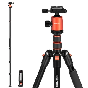GEEKOTO 77 Tripod, Camera Tripod for DSLR, Compact Aluminum Tripod with 360 Degree Ball Head and 8kgs Load for Travel and Work GEEKOTO 77 Tripod, Camera Tripod for DSLR, Compact Aluminum Tripod with 360 Degree Ball Head and 8kgs Load for Travel and Work